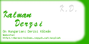 kalman derzsi business card